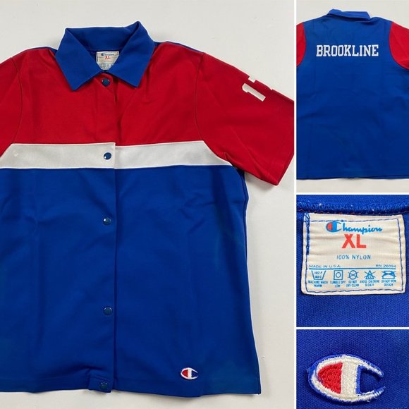 Vintage Champion Brooklyn Warm Up Shooting Shirt Jacket Women;s XL Men;s Medium - Picture 1 of 14